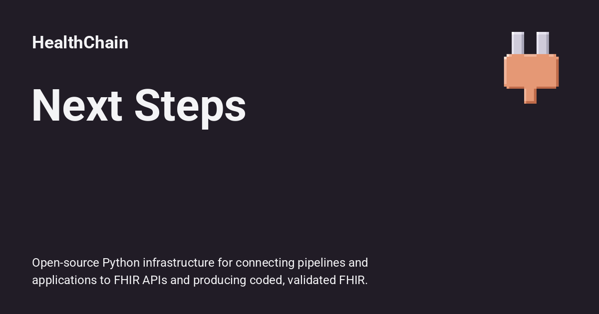 Next Steps - HealthChain
